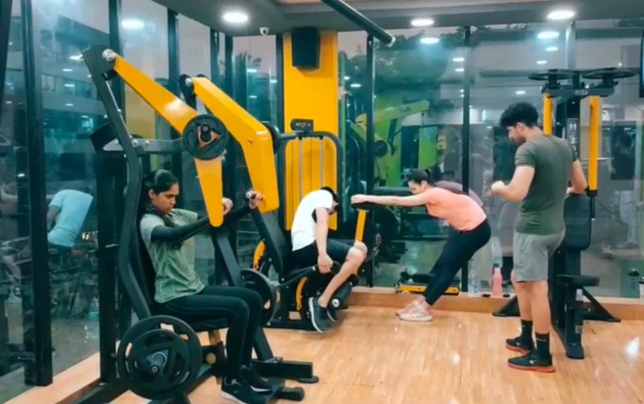 Members training on the main gym floor